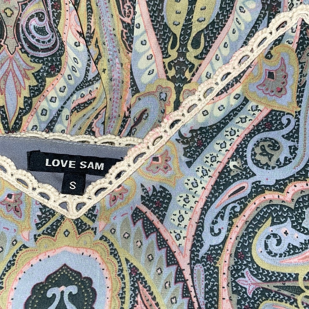 Love Sam Casa Malca Paisley Maxi Dress SZ S EUC - Picture 7 of 10